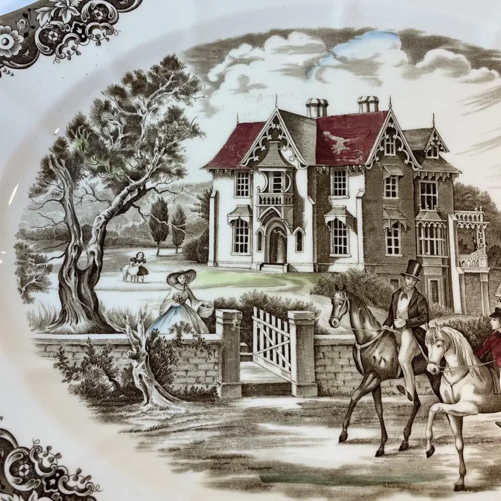 Mid 20th Century Johnson Brothers Heritage Hall Ironstone Platter-Victorian